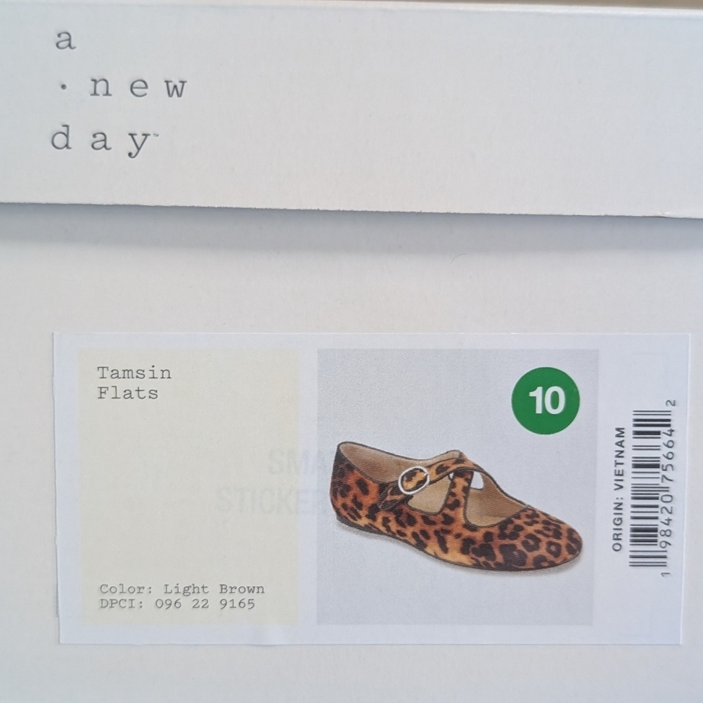 A New Day Tasmin Leopard Print Flats Women's Size 10, NEW In Box - Picture 2 of 2